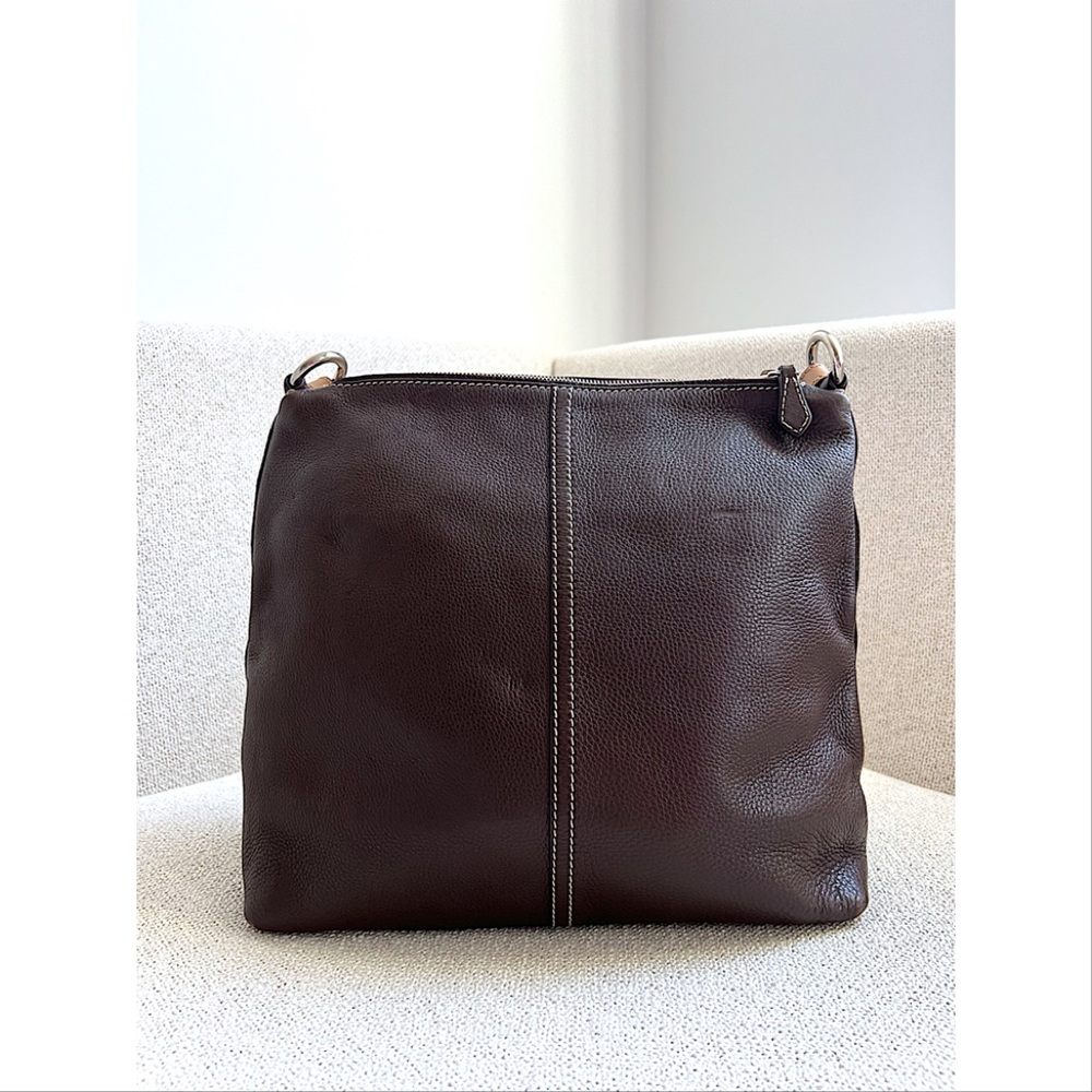 Prada Brown Vitello Daino Pebble Leather Hobo Bag - Picture 2 of 11